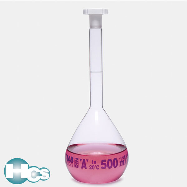 Isolab Class A Volumetric Flask Clear Borosilicate Glass