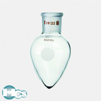Synthware single neck pear shaped flask