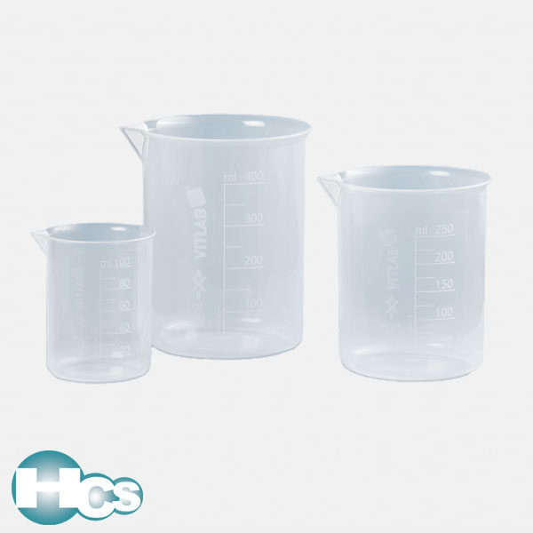 VITLAB PP Griffin beakers with raised scale