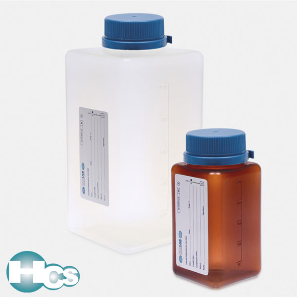 Isolab Polypropylene square bottle without sodium thiosulfate