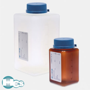Isolab Polypropylene Square plastic Bottle with sodium thiosulfate