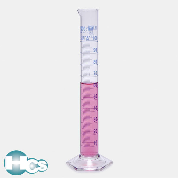 Isolab Class A Measuring cylinder Tall Form Borosilicate Glass