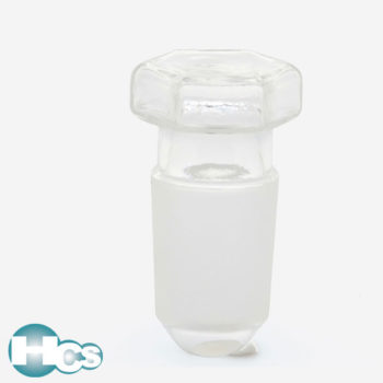 Isolab Hexagonal clear hollow glass stopper