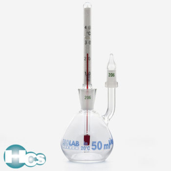 Isolab Calibrated Density Bottles with thermometer