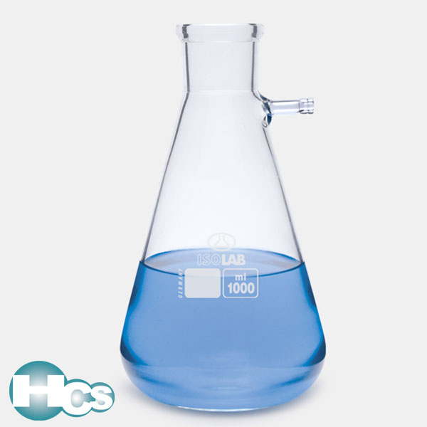Isolab Conical Flasks with Glass Side arm