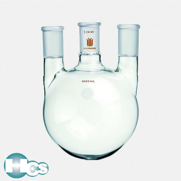 Synthware vertical three neck flask